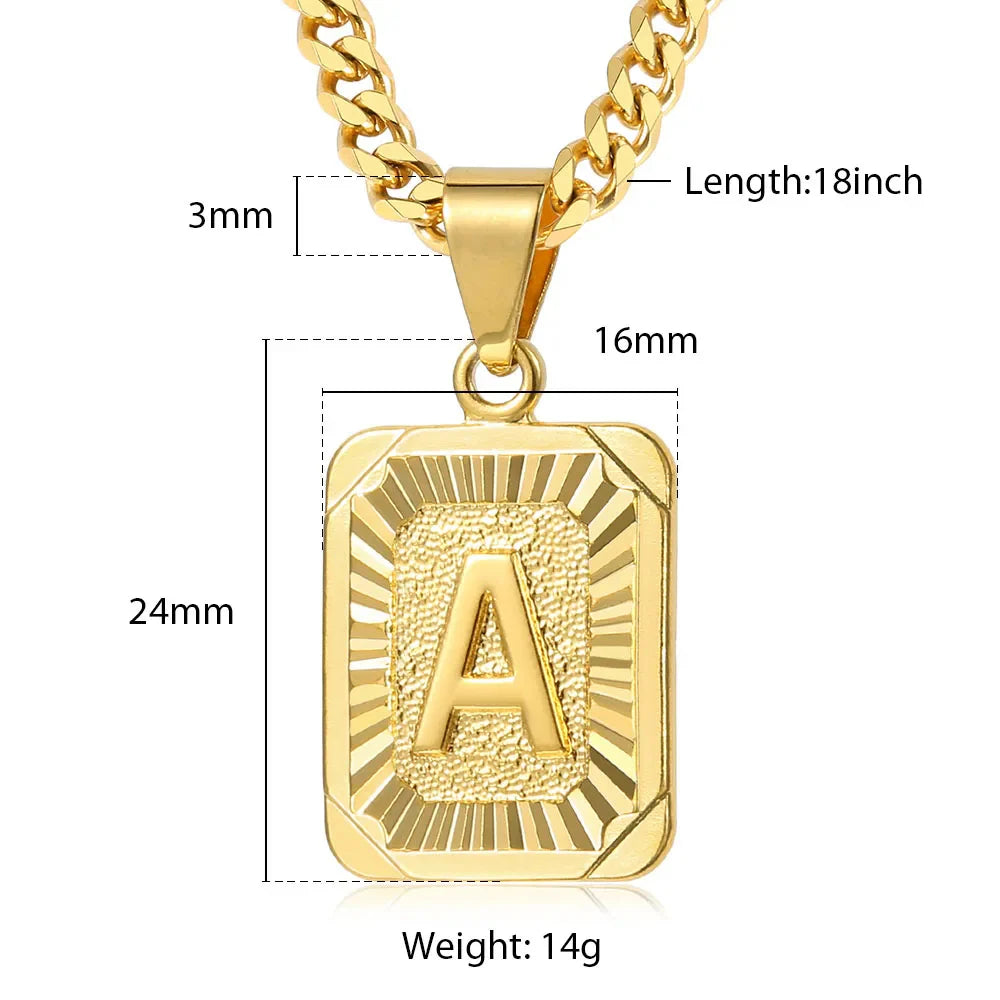 A-Z Gold Letter Necklace