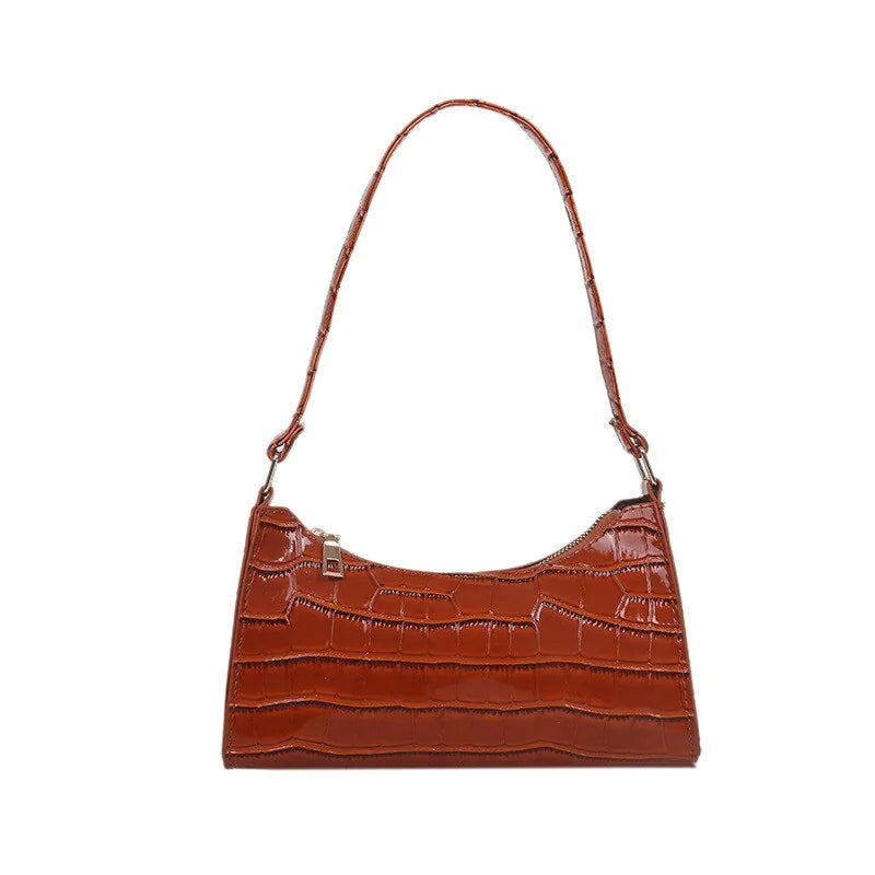Crocodile Pattern Ladies Shoulder Bag – Chic Style, Everyday Elegance