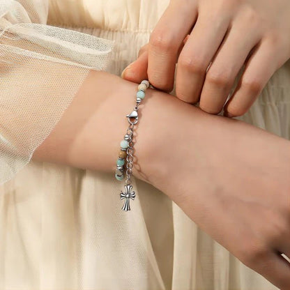 A Sister in Christ Is a Sister for Life – Religious Cross Bracelet