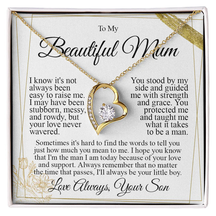 💛 I Love You Heart Necklace – A Heartfelt Gift for Mum from Son