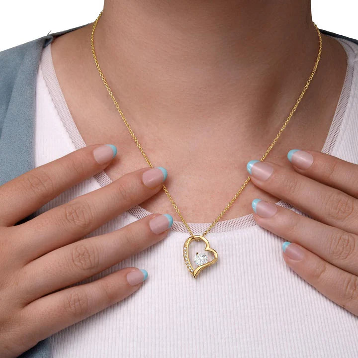 💛 I Love You Heart Necklace – A Heartfelt Gift for Mum from Son