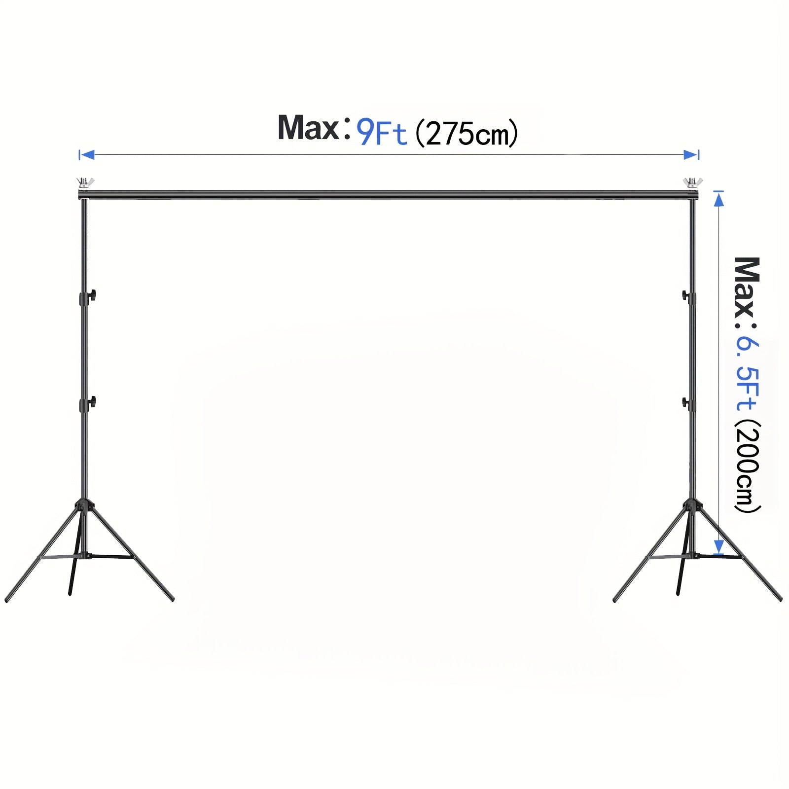 Backdrop Stand 9X65ftWxH Photo Studio Adjustable Background Stand Metal Balloon Arch Stand Wedding Arches for Ceremony Rectangular Backdrop Stand for Anniversary Birthday Party Bridal Shower Decoration Home Decor
