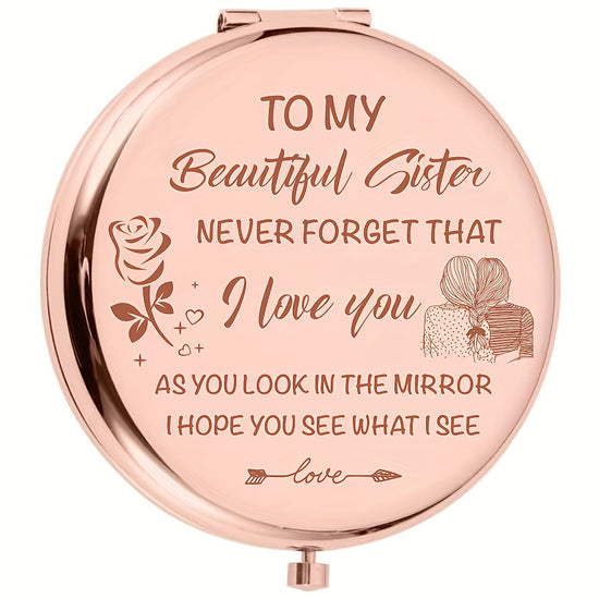 Portable Character Theme Polished Glass Makeup Mirror