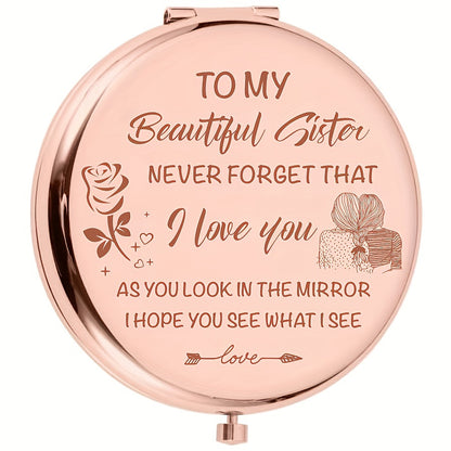 Portable Character Theme Polished Glass Makeup Mirror