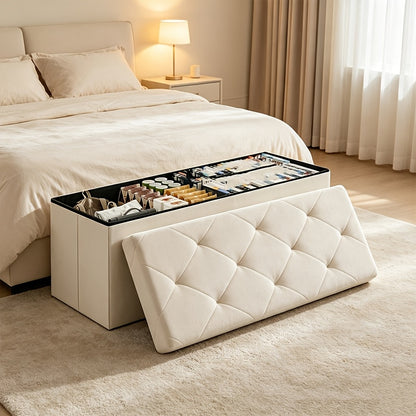 Retro 3043 Heavy Duty Folding Storage Ottoman Bench