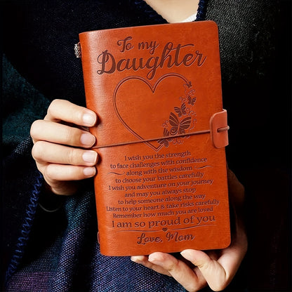 Leather Journal Daughters Keepsake 140 Refillable Pages