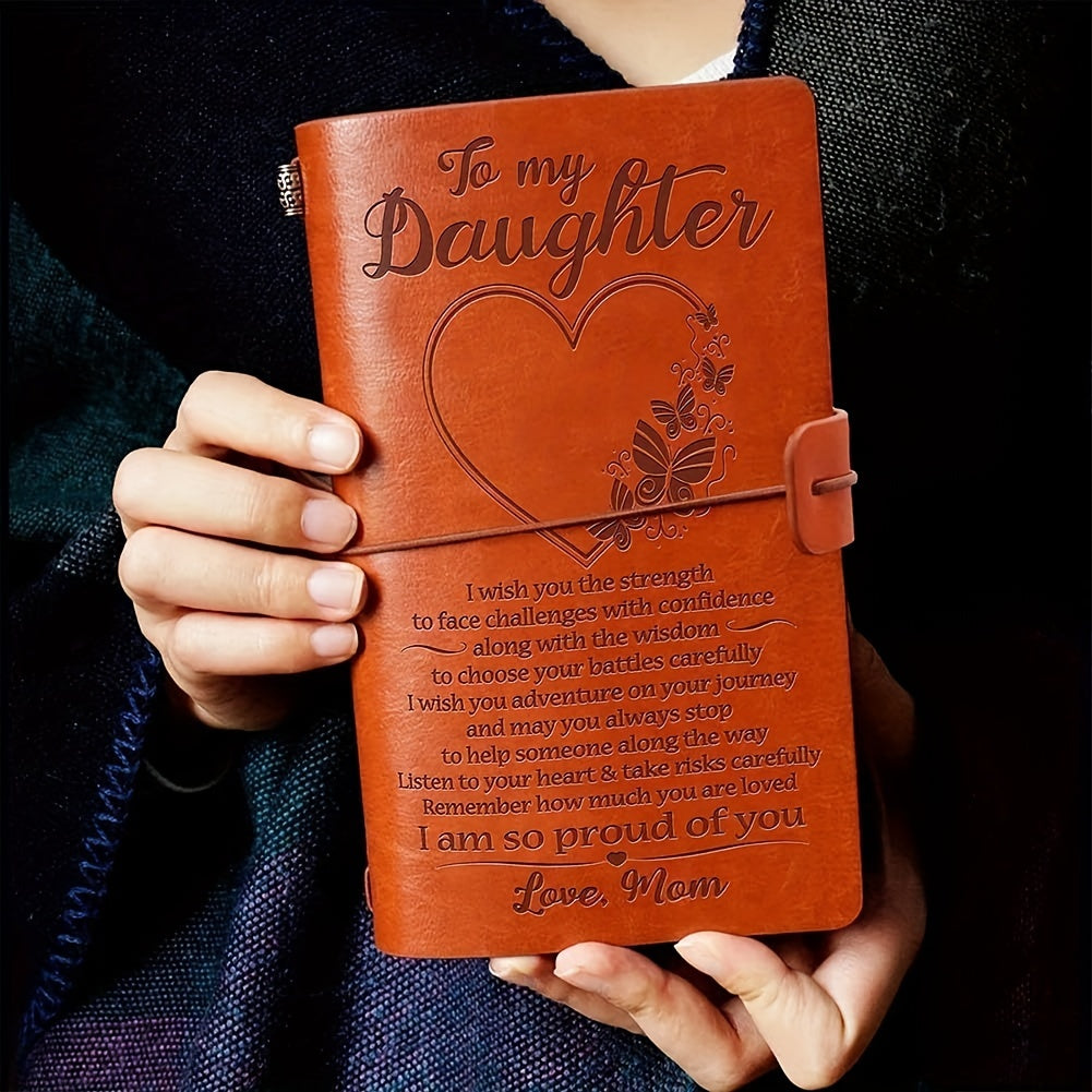 Leather Journal Daughters Keepsake 140 Refillable Pages